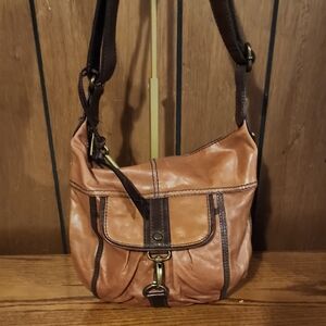Brown Leather Fossil Shoulder Bag